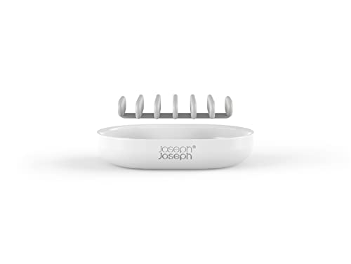 Joseph Joseph Duo Quick-drain Soap Dish Holder with Removable Drying Rack | White ABS | 80x116x25mm 2