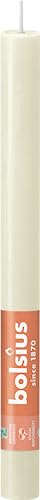 BOLSIUS Rustic Dinner Candles - Ivory - 9 Pack | 13 Hour Burn Time | 27cm Height