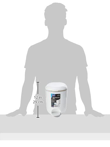 Addis 518503 Premium Deluxe Bathroom Pedal Bin with Inner Bucket | 3.5 Litre | White Grey 8