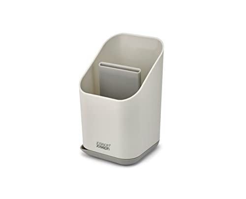 Joseph Joseph Duo Cutlery Drainer with Knife Slot - Grey Plastic | Integrated Pouring Spout 2