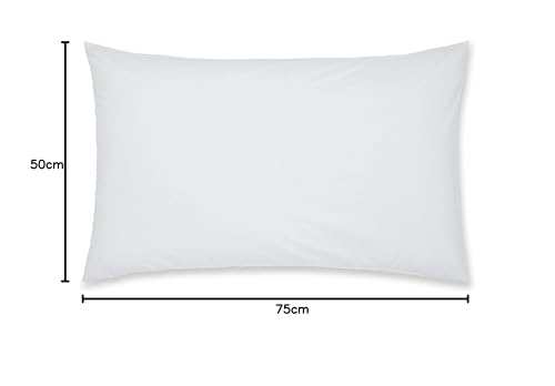 Catherine Lansfield Easy Iron Percale Standard Pillowcase Pair White | Soft | 50x75cm 6