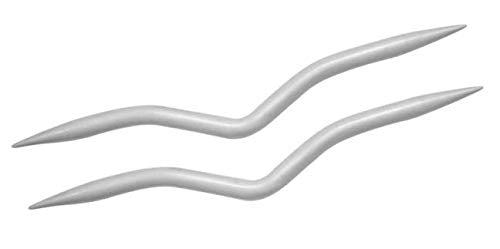KnitPro Aluminium Cable Needles - Set of 2, 6.00mm & 8.00mm | Grey 4