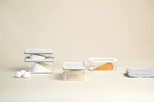 Mepal Omnia Cheese Storage Container - 2000 ml Capacity | Airtight Lid | Stackable | Nordic White 5