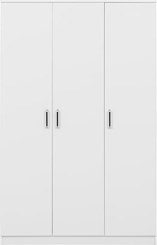 Seconique Dakota 3 Door Wardrobe - Engineered Wood | White Finish | Anti-Tipping Safety Feature 3