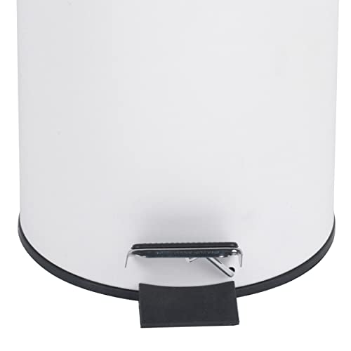 Beldray 3L Round Pedal Bin - Small Stainless Steel Waste Bin with Soft Close Lid | White | LA038098WHT 11