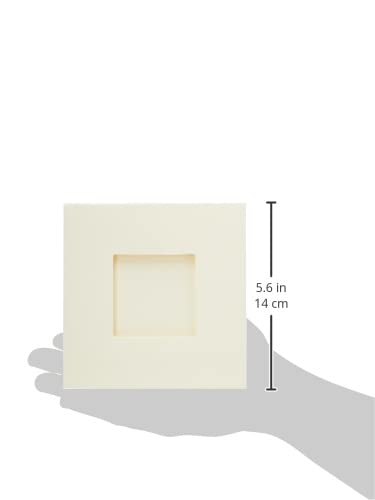 Papermania 300 GSM Square Tri Fold Window Aperture Card Blanks with Envelopes, 10 Pack, Cream, 13.5 cm x 13.5 cm 5