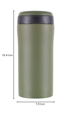 Lifeventure Thermal Mug - 300ml Vacuum Insulated Travel Cup | Leakproof | Matt Khaki 6