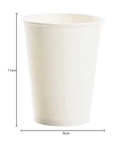 1ABOVE 50 Pack 12 oz White Disposable Paper Coffee Cups | Hot & Cold Drinks | Recyclable 9