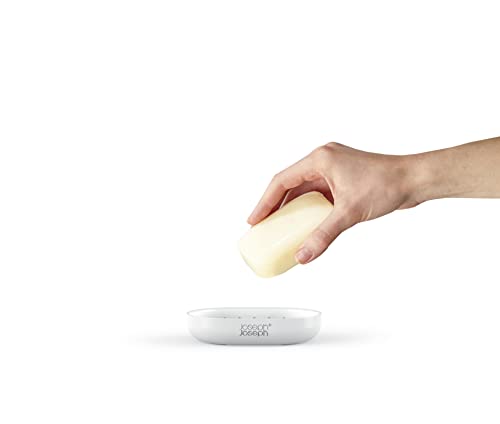 Joseph Joseph Duo Quick-drain Soap Dish Holder with Removable Drying Rack | White ABS | 80x116x25mm 3