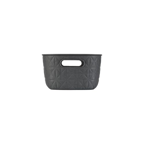 CURVER Softex 4L Storage Baskets - Set of 4 | 100% Recycled Resin | Dark Grey 4