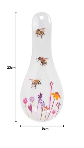 The Leonardo Collection Busy Bees Spoon Rest - Hand-Painted Resin | Kitchen Countertop Organizer | 23.5 x 9.2 cm 5