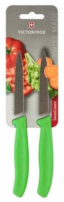 Victorinox Swiss Classic Tomato and Paring Knife Set - 2-Piece, Extra Sharp Blade, Green 4