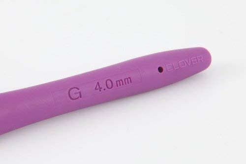 Clover Amour Crochet Hook - 4.0mm Size | Comfortable Easy Grip Handle | Multicoloured 5