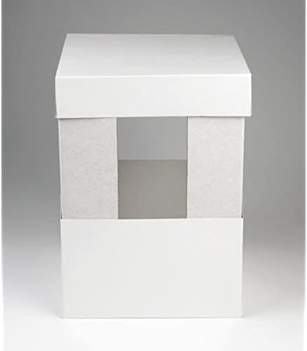 Culpitt 12' Cake Box Extension Corner Cards - Pack of 4 White Card Extensions for Tall Cakes 7