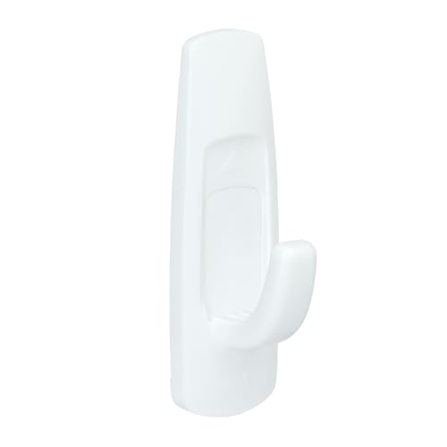Command Large Utility Hook - Damage-Free Hanging | Holds 2.2 kg | White Plastic | 7 Hooks 14