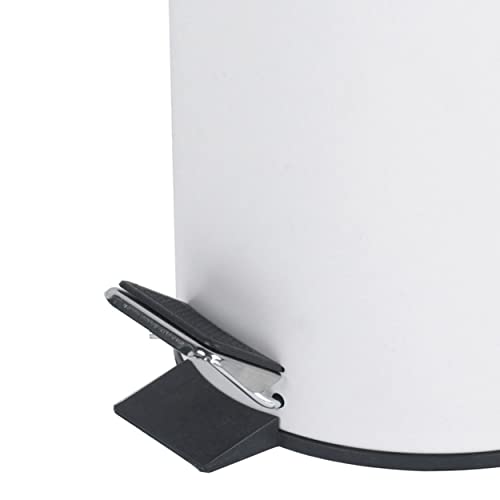 Beldray 3L Round Pedal Bin - Small Stainless Steel Waste Bin with Soft Close Lid | White | LA038098WHT 12