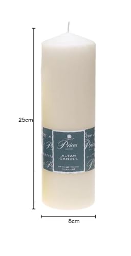 Price's Candles Altar Candle - Unscented Pillar | 250mm x 80mm | Up to 125 Hour Burn Time 2