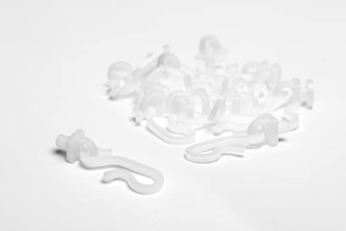 Croydex GP98900 Shower Curtain Rings - 12 Pack White Nylon Glider Hooks | Compatible with Module 400/800 Rails 3