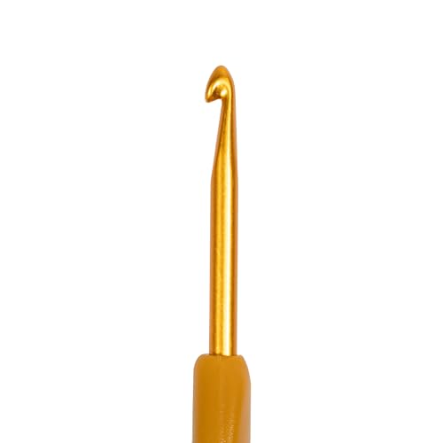 Clover Soft Touch Crochet Hook - 3.50mm | Easy Grip Handle | Stylish Tortoise-shell Look 3