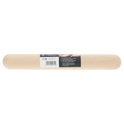 Chef Aid Wooden Rolling Pin - Traditional Design | 30cm Size | Multi-Purpose Dough Tool 4