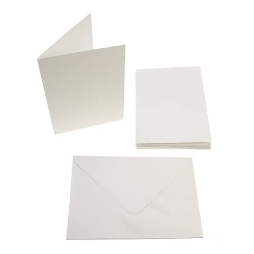 Papermania A6 300 GSM Card Blanks and Envelopes - Pack of 10 White Cards | 2.75 x 4-Inch 4