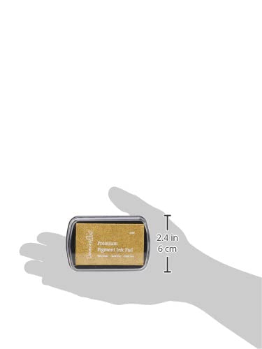 Dovecraft Essentials Premium Pigment Ink Pad - Gold | Acid Free | Large Raised Surface 5