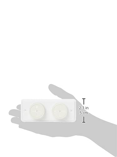 Merriway BH02004 Double Push-In Tea Towel Holder | Plastic | White | Screw Fix 4