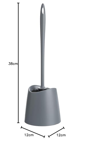 TATAY Toilet Brush & Holder - Durable Polypropylene | Anthracite Grey | Made in Spain 5