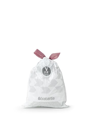 Brabantia PerfectFit Bin Liners - Size V (2-3 Litre) | 40 Count, Tear-Resistant Plastic Bags with Tie Tape 4