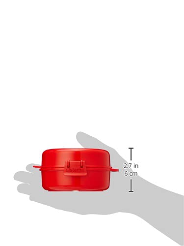 Sistema Easy Eggs Microwave Egg Cooker - 270 ml Capacity | Steam Release Vent | Red | 1 Count 10