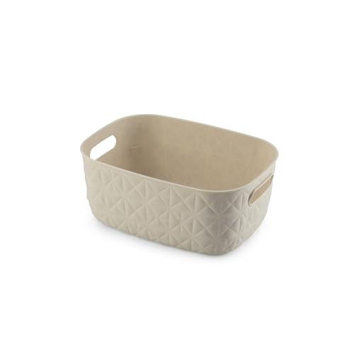 CURVER Softex 4L Storage Baskets (Set of 4) - 100% Recycled Resin | Chalk White 2