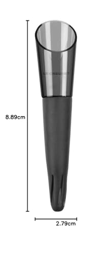 LE CREUSET Instant Aerator Wine Pourer - Drip-Free Pouring Edge | Plastic | Black Onyx