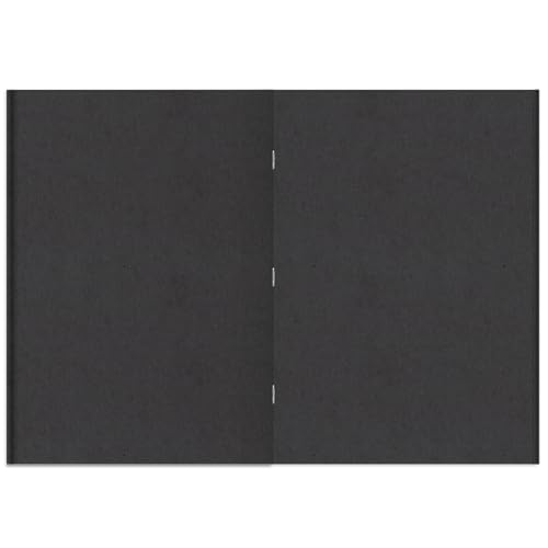 Rhino A4+ Scrapbook - 24 Page Black Sugar Paper | 13 x 9in Size | 1 Pack