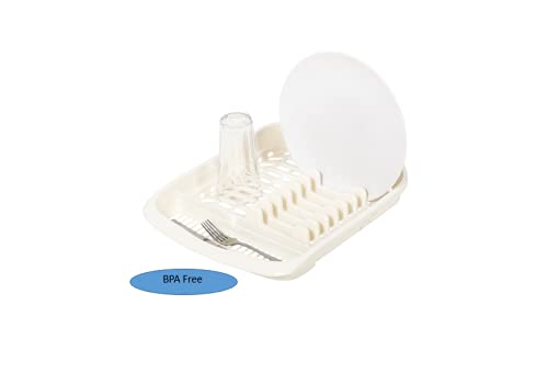 Addis Plate Rack - Large Capacity Dish Drainer | BPA Free Plastic | Linen Color 5
