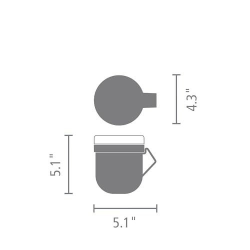 Brabantia Make & Take Soup Mug - 0.6L Capacity, Leakproof, with 180ml Toppings Container | Dark Grey 10