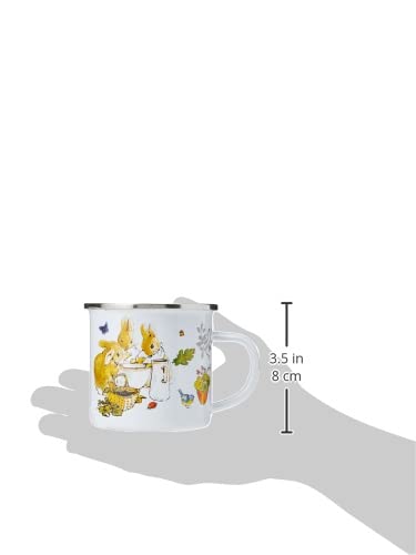 Robert Frederick Peter Rabbit Flopsy Bunnies Enamel Coffee Mug - White, Dishwasher Safe 4