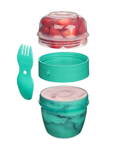 Sistema Snack Capsule To Go - 2 Compartments & Spork | 515 ml | Assorted Colours 3