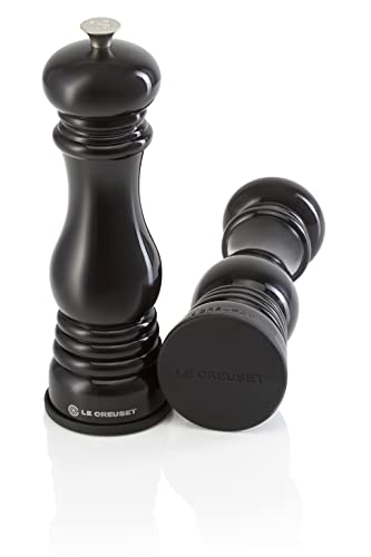 LE CREUSET Set of 2 Silicone Mill Caps - Keeps Contents Fresh | Dishwasher Safe | Black Onyx 2