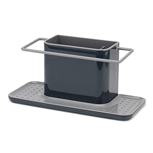 Joseph Joseph Large Kitchen Sink Caddy Organiser for Sponges, Brushes, and Dish Cloth | Grey Plastic/Metal 2