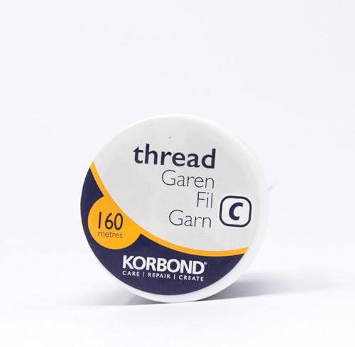 KORBOND Polyester Sewing Thread Set - 2 Spools Black & White | 320m Total | Machine & Hand Use 4