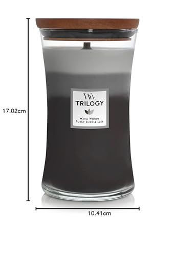 WoodWick Large Hourglass Trilogy Candle - Warm Woods Scent Collection | Up to 130 Hours Burn Time 6