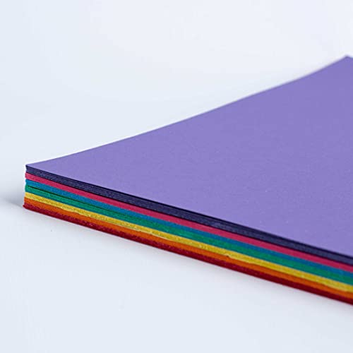 House of Card & Paper A4 160 GSM Card - Rainbow Coloured Card (Pack of 50 Sheets) 3