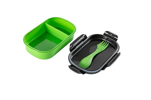 HOX Minecraft Creeper BOOM Bento Lunch Box with Spork | 2 Compartments | Leak-Proof Seal 3