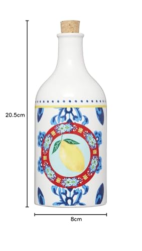 KitchenCraft World of Flavours Ceramic Oil & Vinegar Bottle Set | 500ml Capacity | Multicolour 8