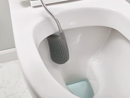 Joseph Joseph Flex Lite Silicone Toilet Brush with Slimline Holder | Anti-Drip | Deep Clean Head | Grey/White 4