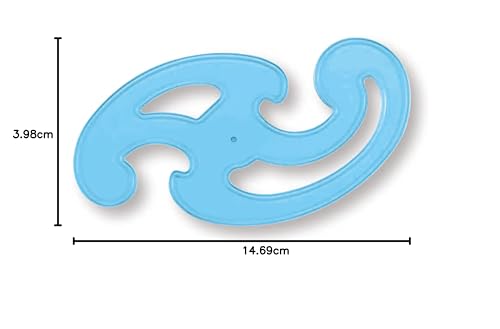 STAEDTLER Mars French Curve Template Set (3 Assorted) | Transparent Blue Plastic 8
