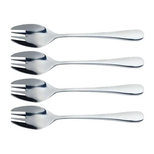 MasterClass MCBUFFETF Stainless Steel Buffet Fork Set - 4 Piece, Silver, Ergonomic Handle 2