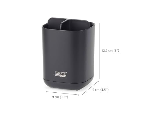 Joseph Joseph Easy-Store Toothbrush Holder Caddy | Ceramic | Black | Ventilated Storage 4