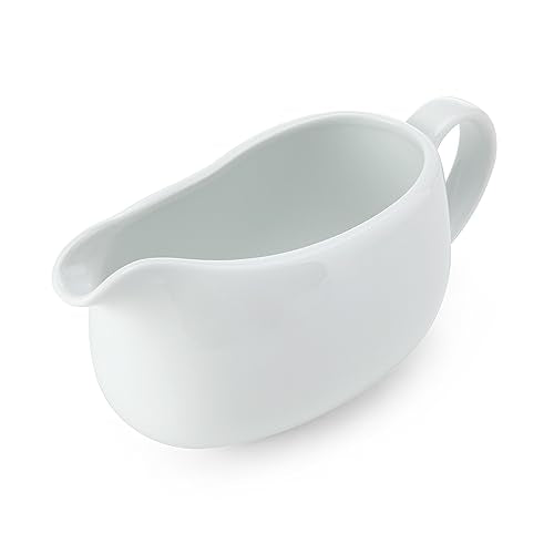 MIKASA Chalk Porcelain Gravy Boat - 700ml Capacity | Dishwasher Safe | 22cm Length 3