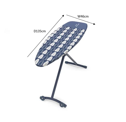 Addis Deluxe Ironing Board Cover - Heat Resistant Cotton | Fits Boards up to 135cm x 46cm | Navy/White 4